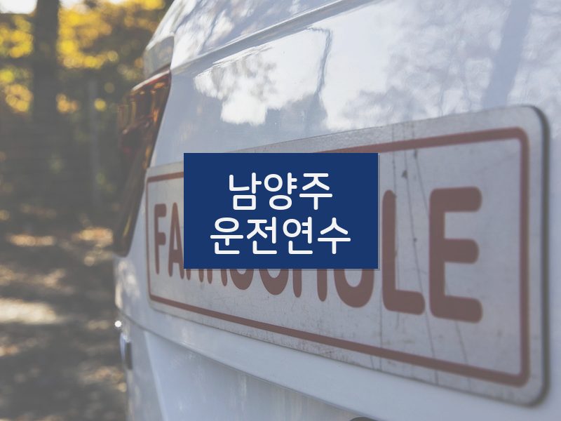 남양주운전연수 후기