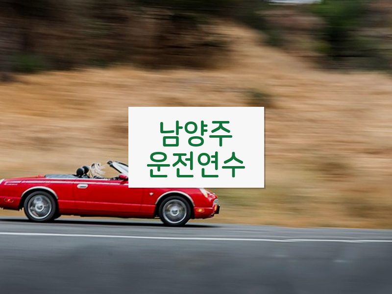 남양주운전연수 후기