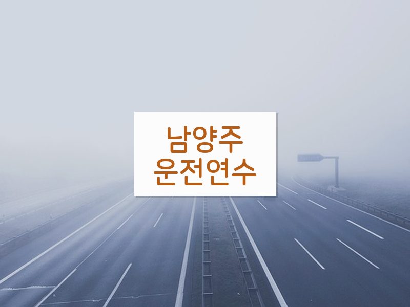 남양주운전연수 후기