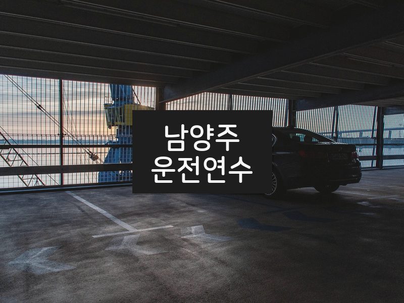 남양주운전연수 후기