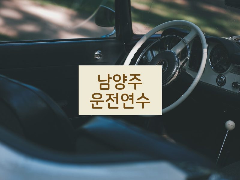 남양주운전연수 후기