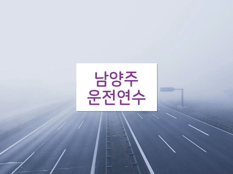 남양주운전연수 후기