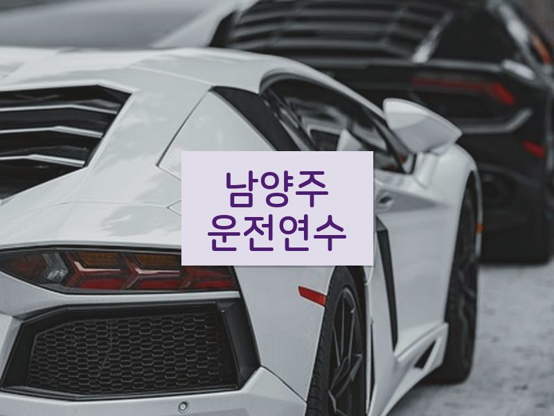 남양주운전연수 후기