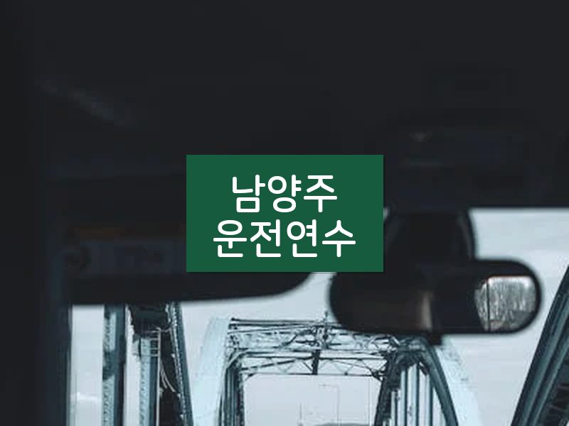 남양주운전연수 후기