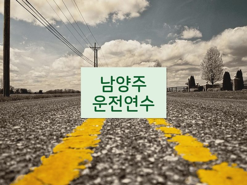 남양주운전연수 후기