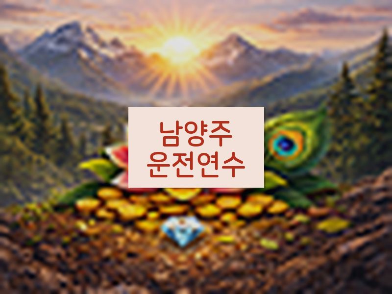 남양주운전연수 후기
