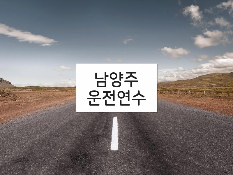남양주운전연수 후기