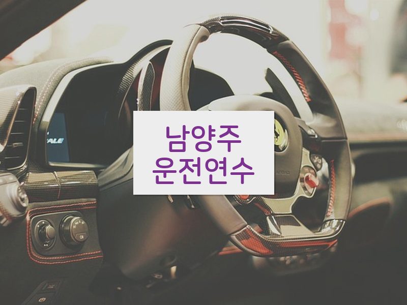 남양주운전연수 후기