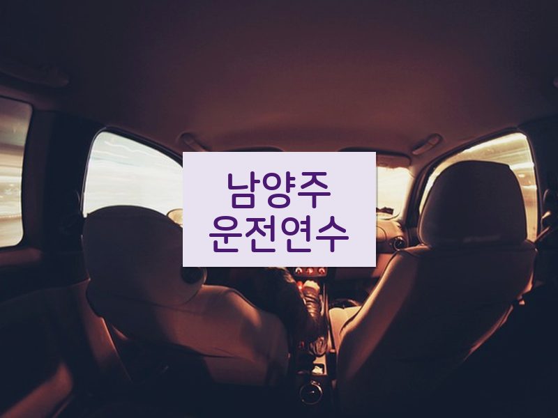 남양주운전연수 후기