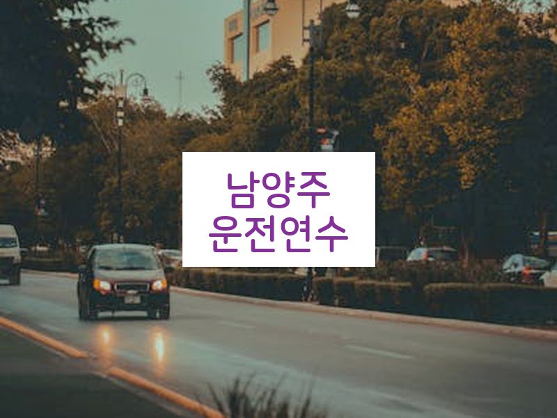 남양주운전연수 후기