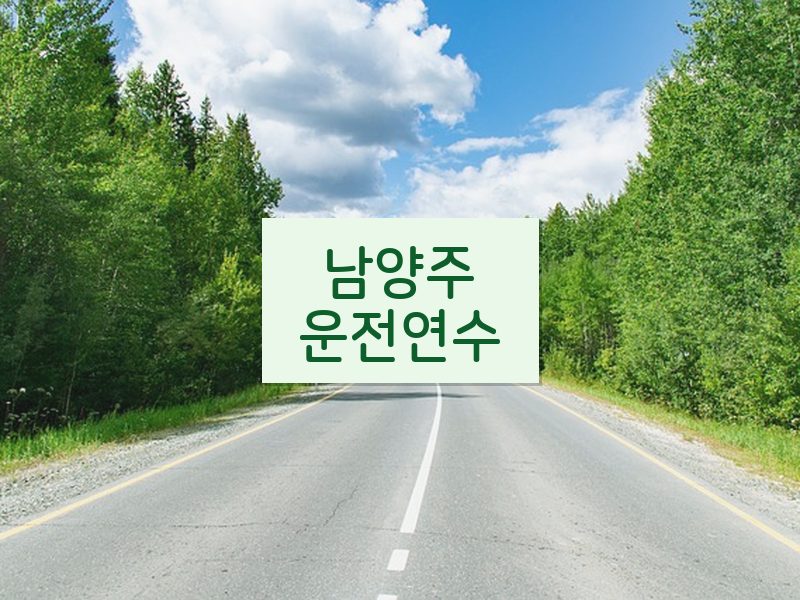 남양주운전연수 후기