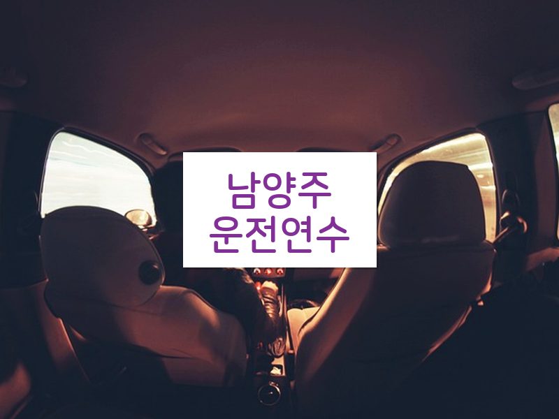 남양주운전연수 후기