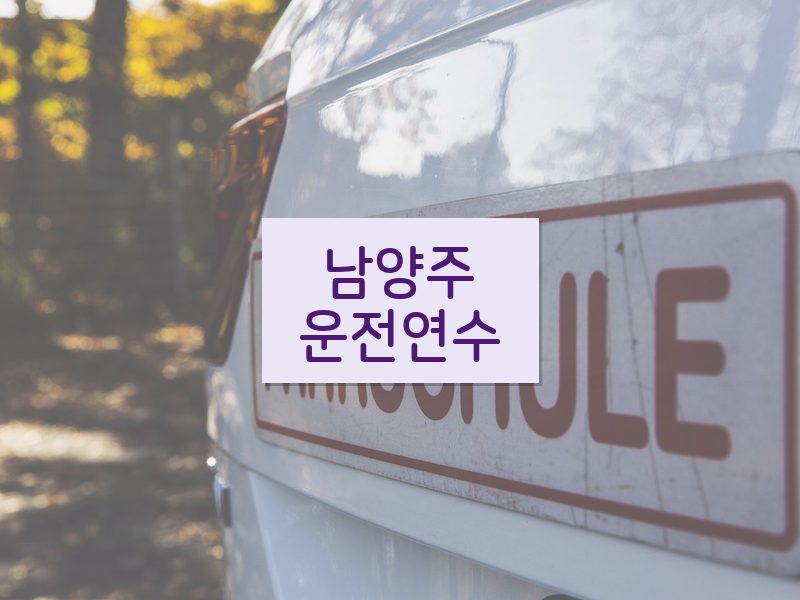 남양주운전연수 후기
