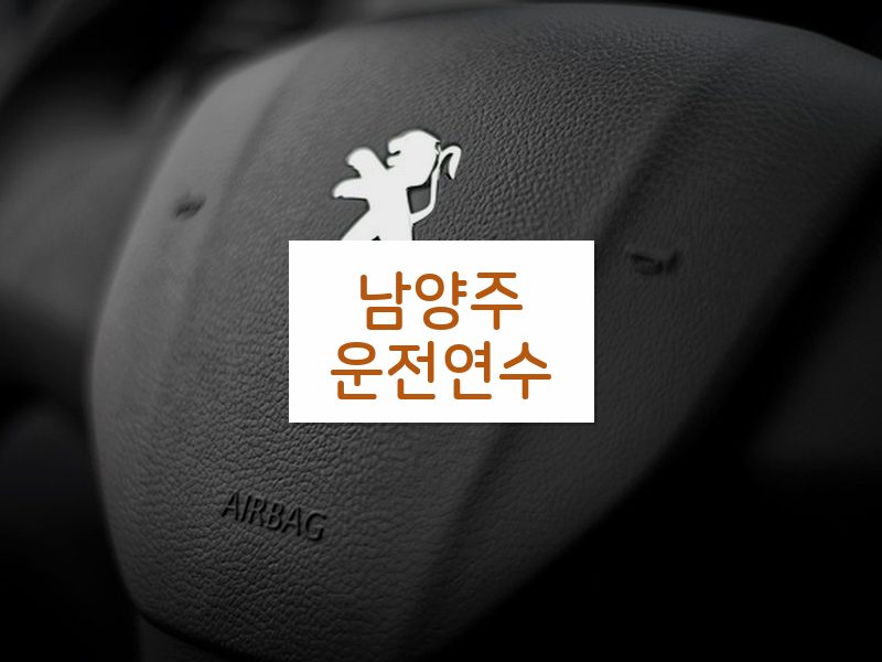 남양주운전연수 후기