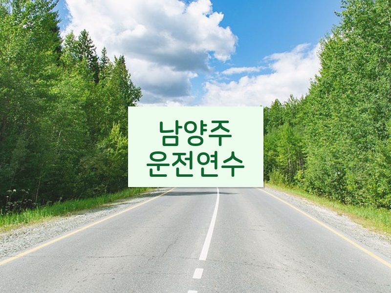 남양주운전연수 후기