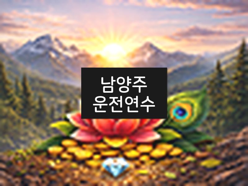 남양주운전연수 후기