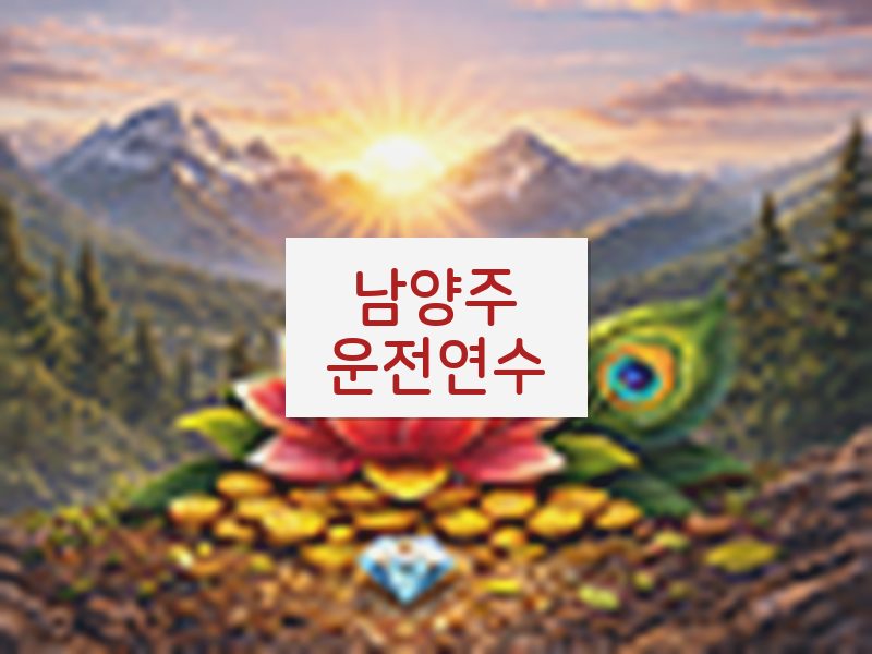 남양주운전연수 후기