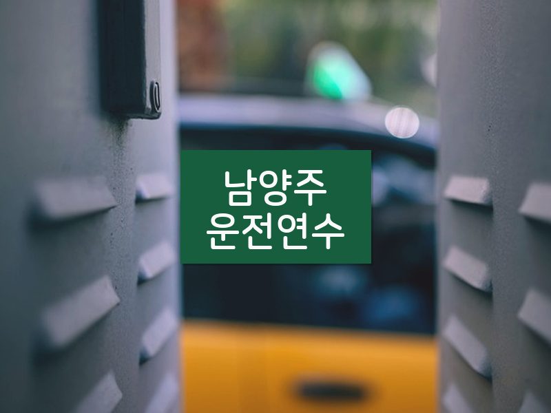 남양주운전연수 후기