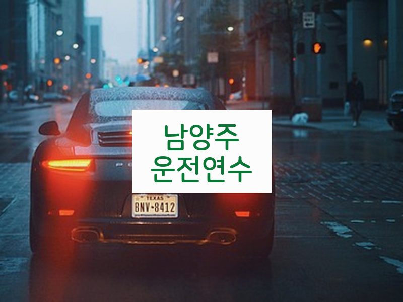 남양주운전연수 후기