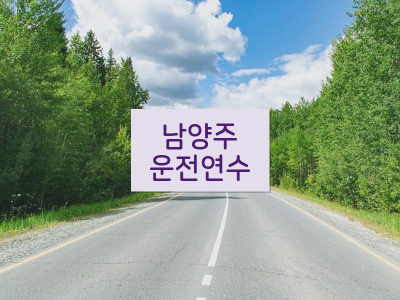 남양주운전연수 후기