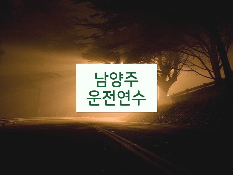 남양주운전연수 후기