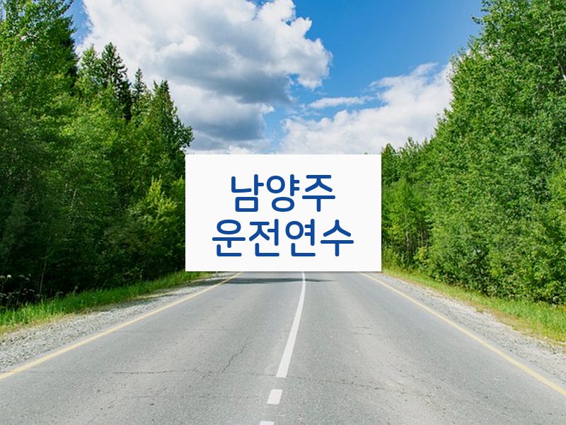 남양주운전연수 후기