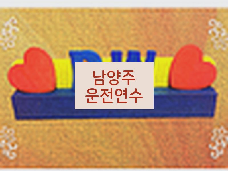남양주운전연수 후기