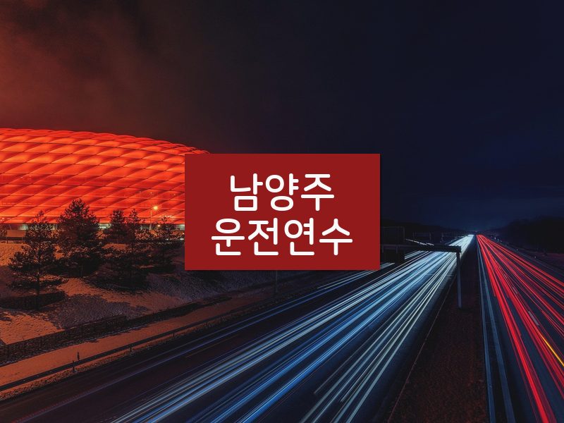남양주운전연수 후기