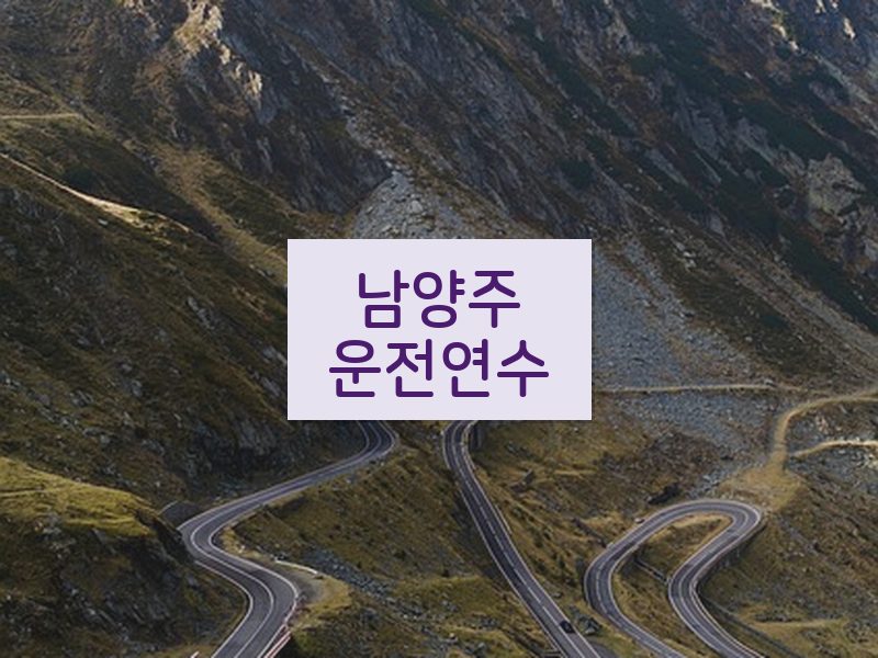 남양주운전연수 후기