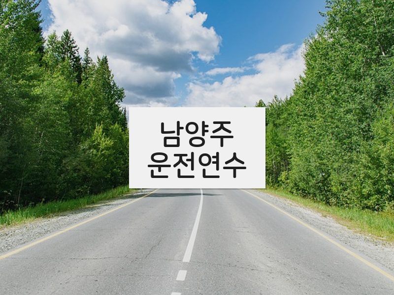 남양주운전연수 후기