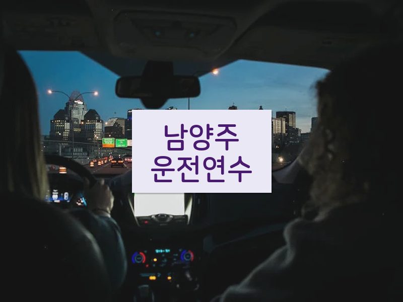 남양주운전연수 후기