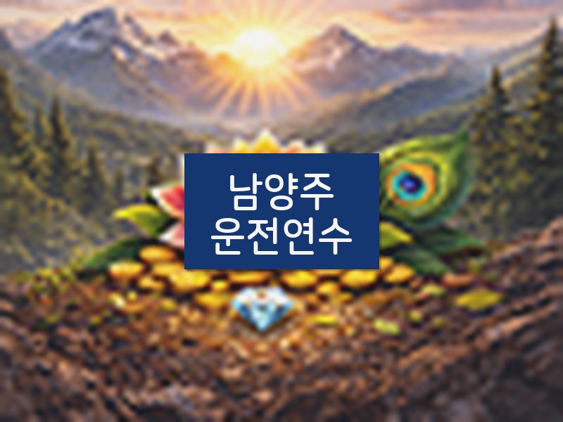 남양주운전연수 후기