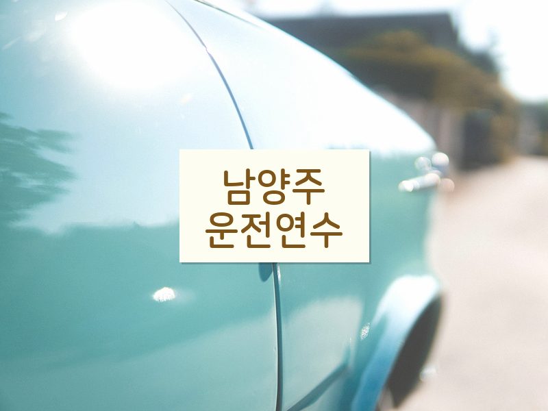 남양주운전연수 후기