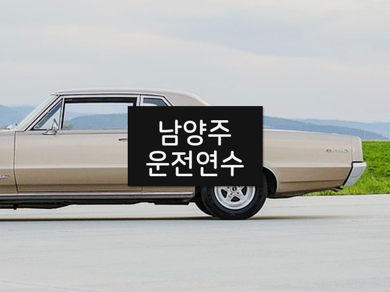 남양주운전연수 후기