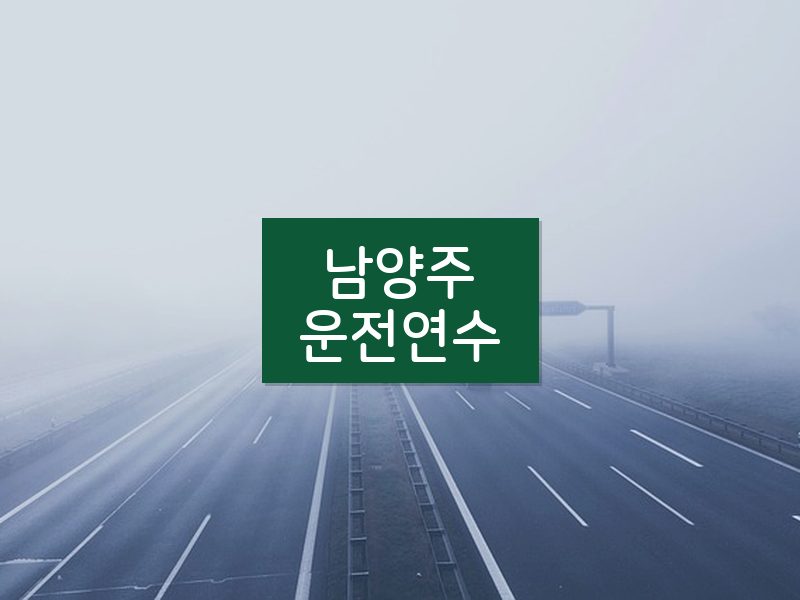 남양주운전연수 후기