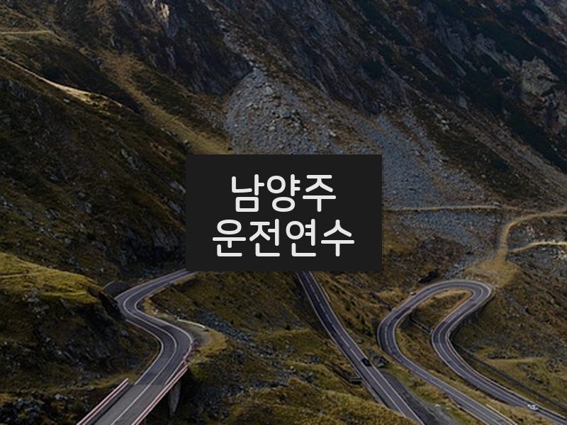 남양주운전연수 후기