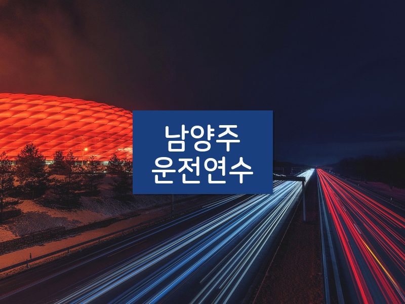 남양주운전연수 후기