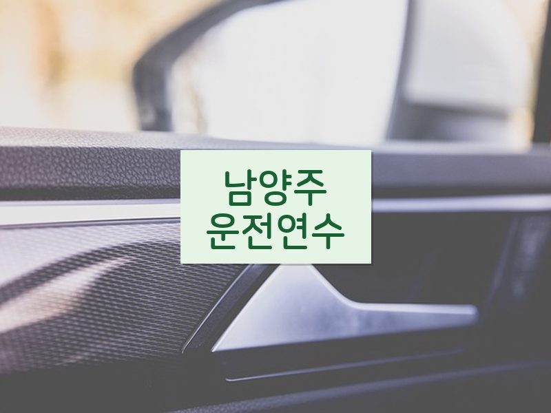 남양주운전연수 후기