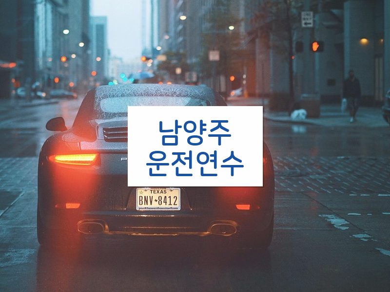 남양주운전연수 후기