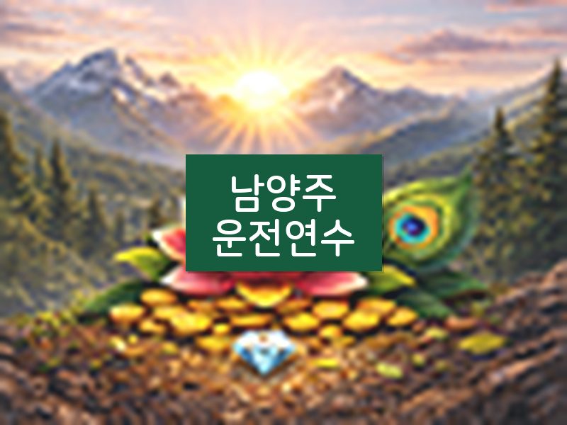 남양주운전연수 후기