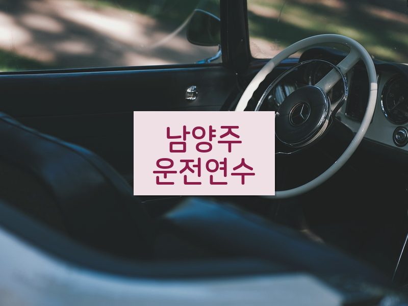 남양주운전연수 후기