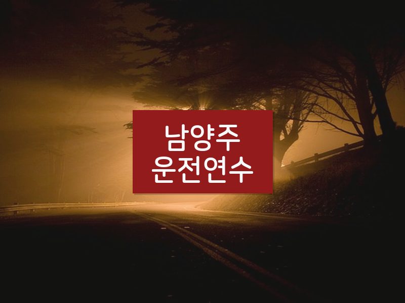남양주운전연수 후기