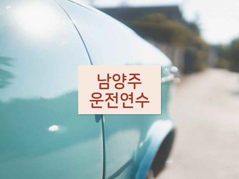 남양주운전연수 후기