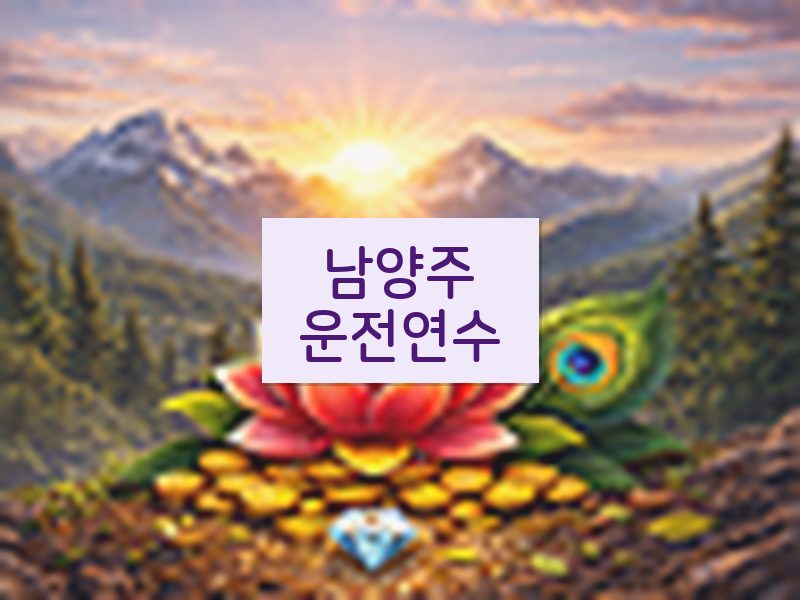 남양주운전연수 후기