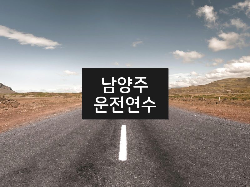 남양주운전연수 후기