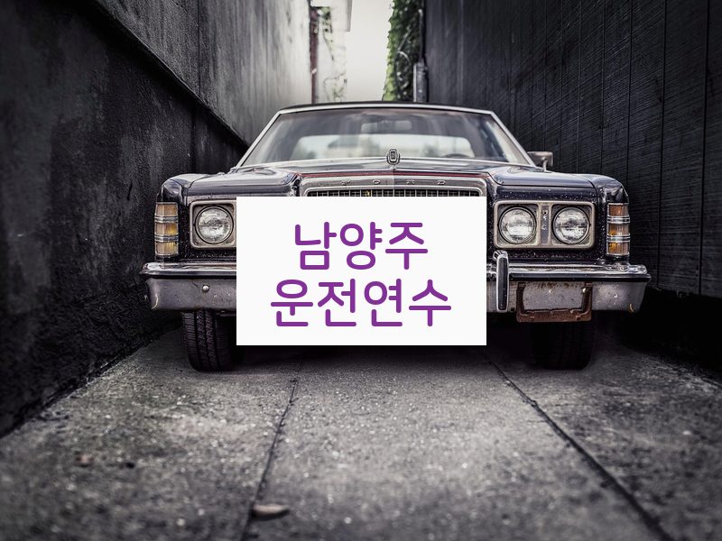 남양주운전연수 후기