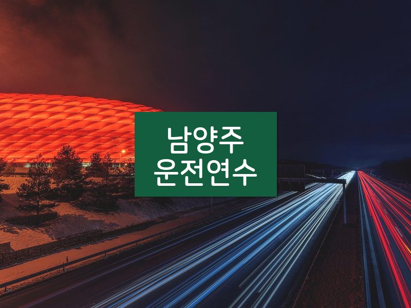 남양주운전연수 후기