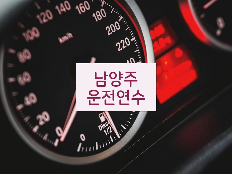 남양주운전연수 후기