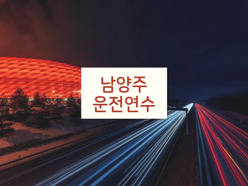 남양주운전연수 후기
