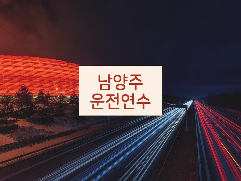 남양주운전연수 후기